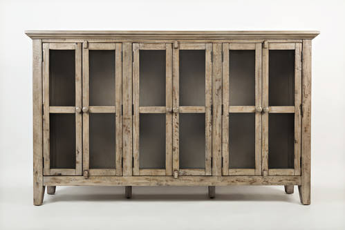 Rustic Shores Watch Hill Weathered Grey 70 Inch Accent Cabinet by Jofran Furniture