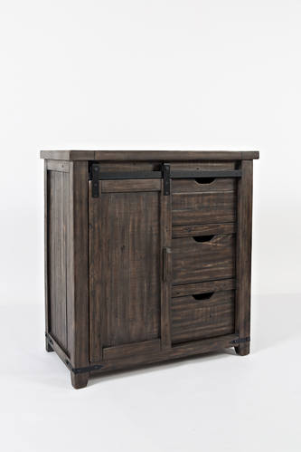 Madison County Barnwood 32 Inch Barn Door Accent Cabinet by Jofran Furniture