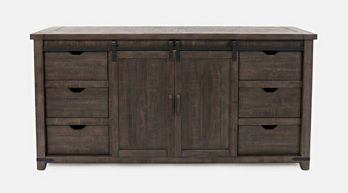 Madison County Barnwood 70 Inch Barn Door Server by Jofran Furniture