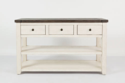 Madison County Vintage White Sofa/Media Table by Jofran Furniture