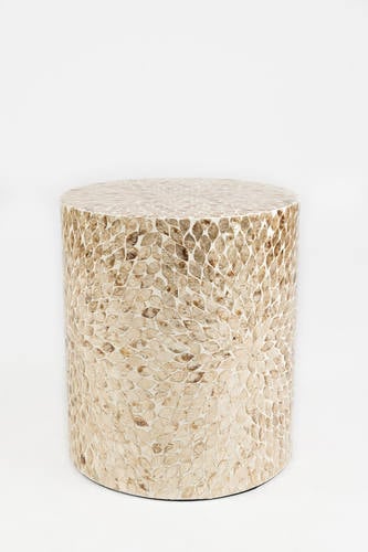 Global Archive Round Capiz Sand Accent Table by Jofran Furniture