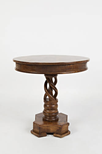 Global Archive Hand Carved Pedestal Table by Jofran Furniture