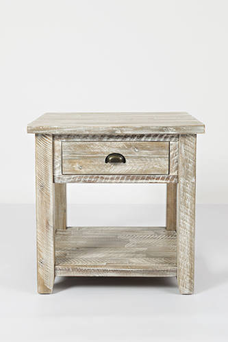 Artisan's Craft Washed Grey End Table by Jofran Furniture