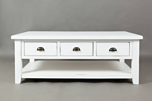 Artisan's Craft Weathered White Cocktail Table by Jofran Furniture