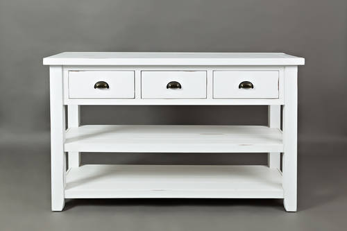 Artisan's Craft Weathered White Sofa Table by Jofran Furniture