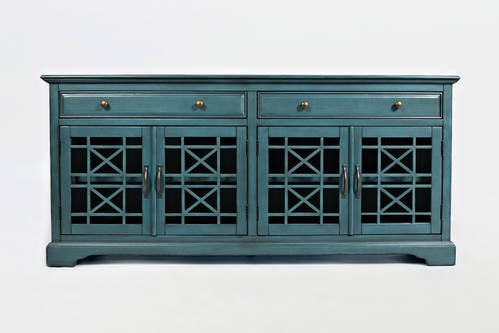 Craftsman Antique Blue 70 Inch Media Unit by Jofran Furniture