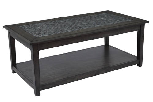 Grey Mosaic Cocktail Table - Castered by Jofran Furniture