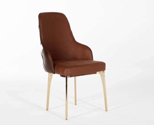 Montego 6166 Dining Chair Set of 2 (Dark Brick/Montego) by Bellona
