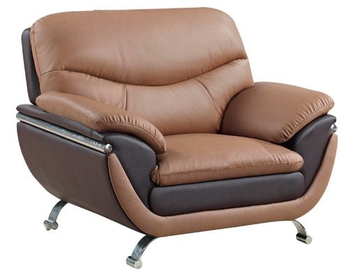 U2106 Brown Bonded Chair by Global Furniture