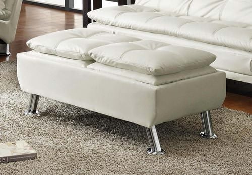 300293 Storage Ottoman White by Coaster