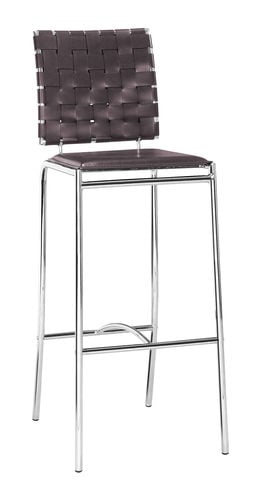 Criss Cross Barstool Espresso (Set of 2) by Zuo Modern