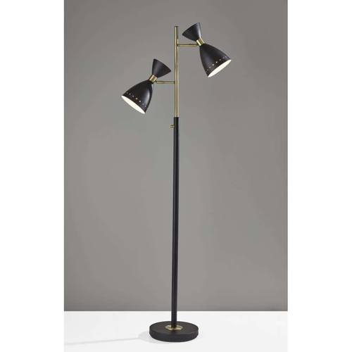 Oscar Tree Lamp (Black/Brass) by Adesso Furniture