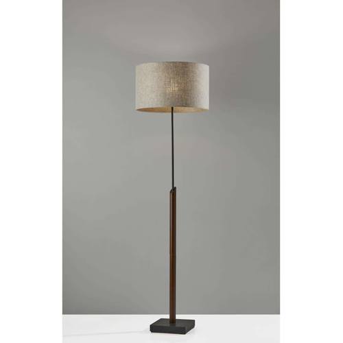 Ethan Floor Lamp (Black/Walnut) by Adesso Furniture