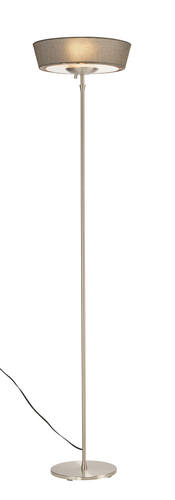 Harper Floor Lamp (Brushed Steel/Gray Linen) by Adesso Furniture