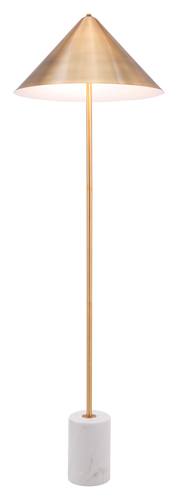Bianca Floor Lamp Gold & White by Zuo Modern