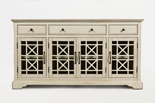 Craftsman Antique Cream 60 Inch Media Unit by Jofran Furniture