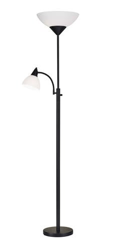 Piedmont Combo Floor Lamp (Painted Black) by Adesso Furniture