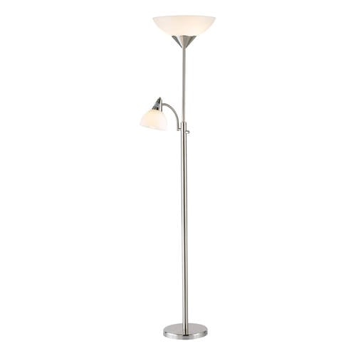 Piedmont Combo Floor Lamp (Brushed Steel) by Adesso Furniture