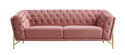 Divani Casa Aiken - Modern Salmon Velvet Sofa by VIG Furniture