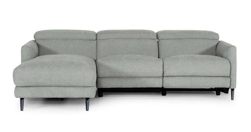 Divani Casa Lupita - Modern Grey Fabric Sectional with Left Facing Chaise by VIG Furniture