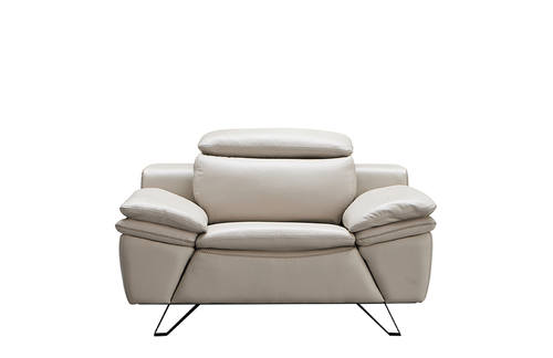 973 Gray Leather Chair by ESF