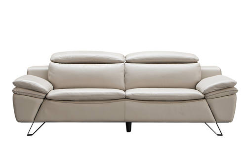 973 Gray Leather Sofa by ESF