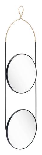 Zodiac Round Mirror Gold & Black by Zuo Modern