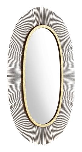 Juju Oval Mirror Black & Gold by Zuo Modern