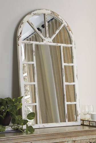 Divakar Antique White Accent Mirror by Ashley Furniture