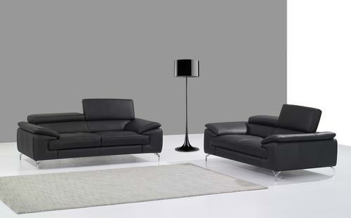 A973 Premium Italian Leather Sofa Black by J&M Furniture