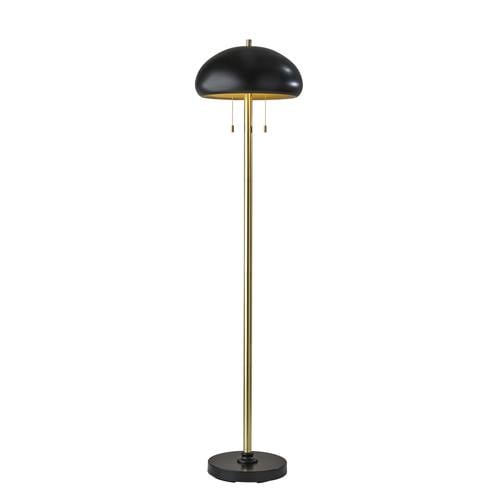 Cap Black & Antique Brass Floor Lamp by Adesso Furniture