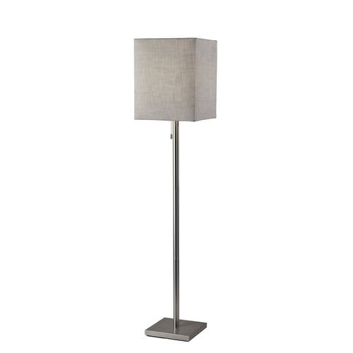 Estelle Brushed Steel Floor Lamp by Adesso Furniture