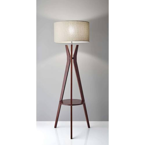 Bedford Shelf Floor Lamp (Walnut ) by Adesso Furniture