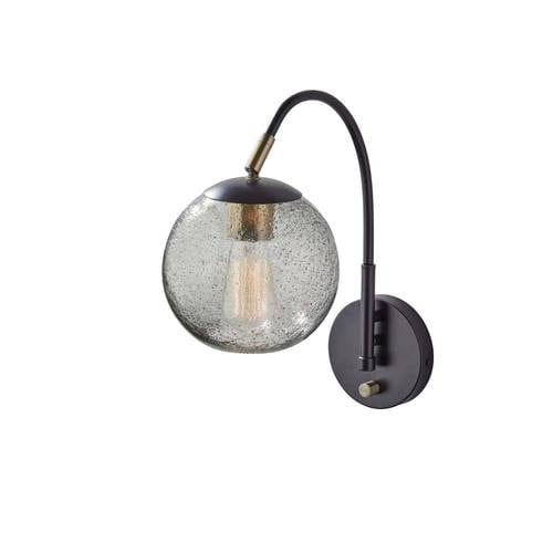 Edie Wall Lamp Dark Bronze w/Brass by Adesso Furniture