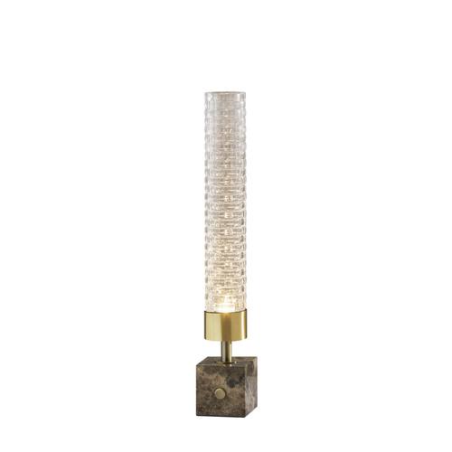Harriet Antique Brass Led Table Lantern by Adesso Furniture