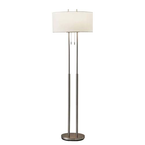 Duet Floor Lamp (Brushed Steel) by Adesso Furniture