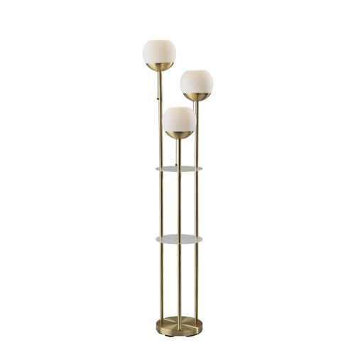 Bianca Antique Brass Shelf Floor Lamp by Adesso Furniture