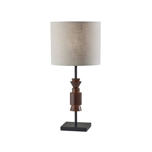 Elton Black & Walnut Wood Table Lamp by Adesso Furniture