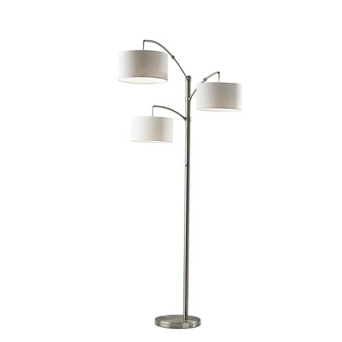 Cabo Brushed Steel Arc Lamp by Adesso Furniture
