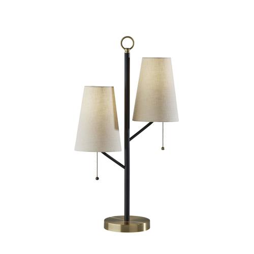Daniel Black & Antique Brass Table Lamp by Adesso Furniture