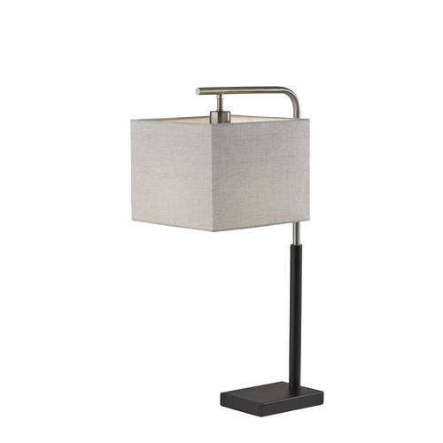 Flora Black & Brushed Steel Table Lamp by Adesso Furniture