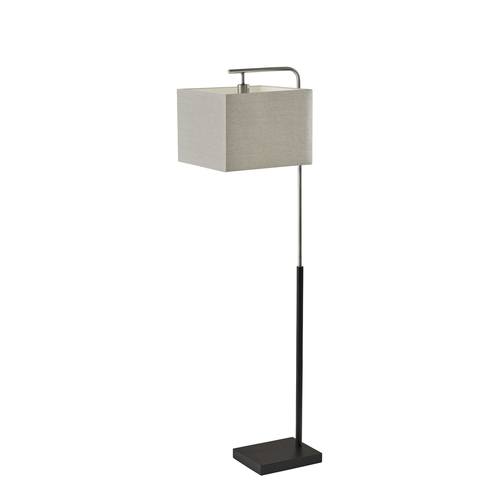 Flora Black & Brushed Steel Floor Lamp by Adesso Furniture