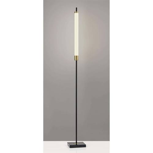Piper LED Floor Lamp (Black/Brass) by Adesso Furniture