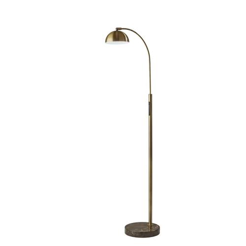 Bolton LED Floor Lamp Antique Brass by Adesso Furniture