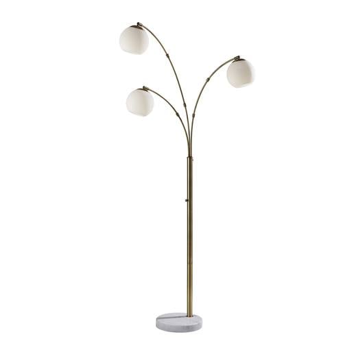 Remi Antique Brass Arc Lamp by Adesso Furniture