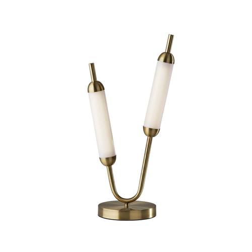 Pierce LED Table Lamp Antique Brass by Adesso Furniture