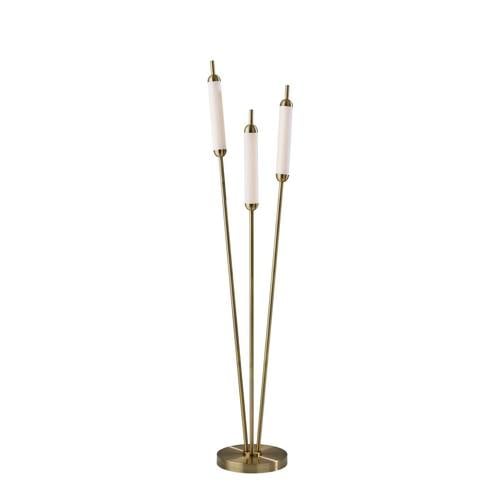 Pierce LED Floor Lamp Antique Brass by Adesso Furniture