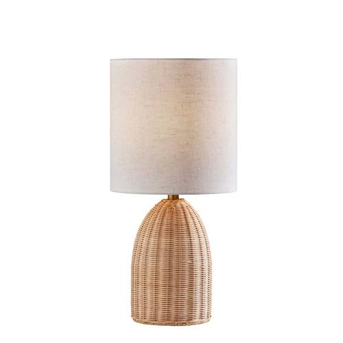 Bali Tall Table Lamp Light Rattan by Adesso Furniture