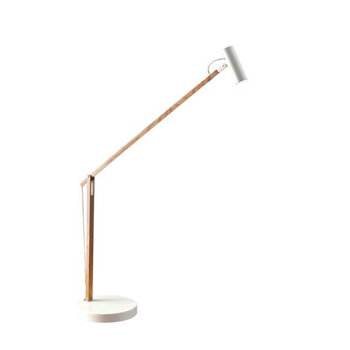 Crane Natural Wood/White Led Desk Lamp by Adesso Furniture