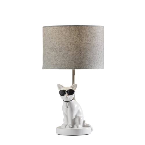 Sunny White Cat Table Lamp by Adesso Furniture